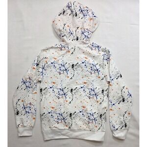 Givova Sportswear Paint Splatter Unisex White Hoodie. New With Tags. Size 7